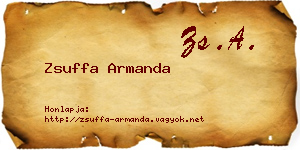 Zsuffa Armanda névjegykártya